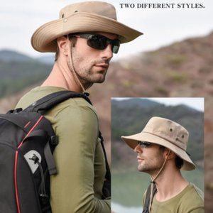 Boonie Hat Tactical Military Hunting Fishing Hiking Outdoor Sun Cap-Khaki Color